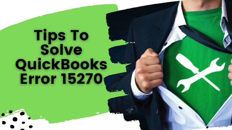 QuickBooks Error 15270